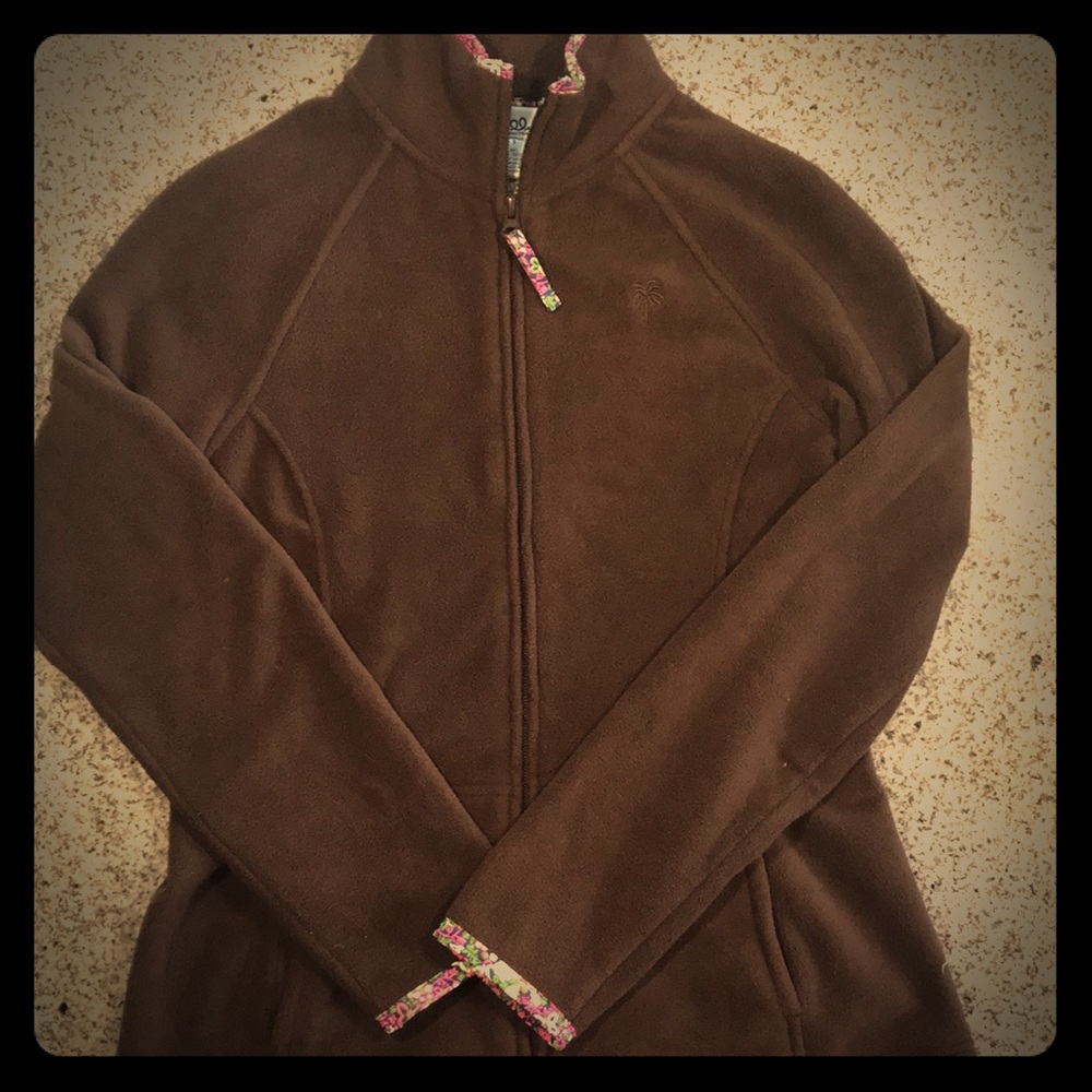 Lilly Pulitzer Brown Fleece size small